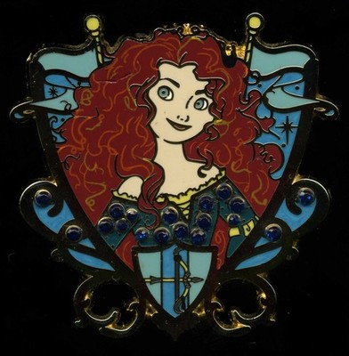 Disney Pin *Jeweled Princess Crest (Shield)* Collection - Merida!
