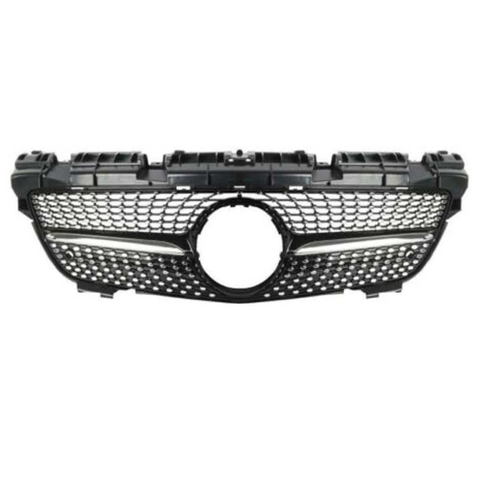 Решетка SLK R172 Black Diamond 2012 2013 2014 2015 2016 SLK200 SLK300 + нижняя - Изображение 3 из 4