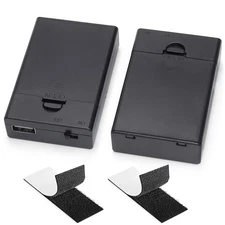 3 AA Battery Holder - 4.5-5V USB Battery Pack - 2-Pack - On/Off Switch