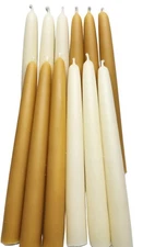 12 Beeswax taper candles 100% USA Beekeepers 8" H x 3/4" or 7/8" Base hand dip
