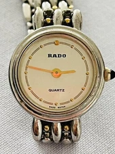 Rado Watch 13396322 Quartz White Silver Gold Dial Used
