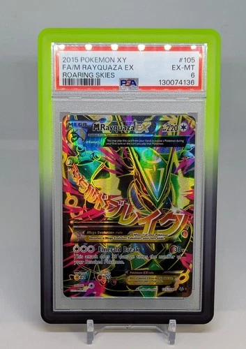 PSA 6 ✨ Mega M Rayquaza EX 🐉 Roaring Skies 🐉 Holo Full Art Ultra Rare #105/108