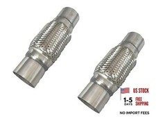 Heavy Duty Double Braided Stainless Steel Exhaust Flex Pipe with 3" 3x6x10-2pc