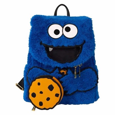 Loungefly Sesame Street -Cookie Monster Plush- Mini Backpack -SESBK0013- Cosplay