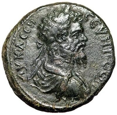 Septimius Severus AE27 ''Athena'' Nicopolis Mint Ovinius Tertullus