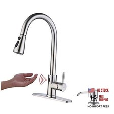 Kitchen Faucet with Pull Down Sprayer, Motion Sensor Brushed Nickel Touchless