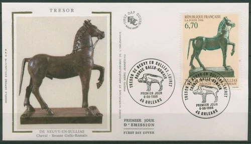 France 1996 Neuvyen-Sullias Horse Sculpture 3160 FDC (X62167)