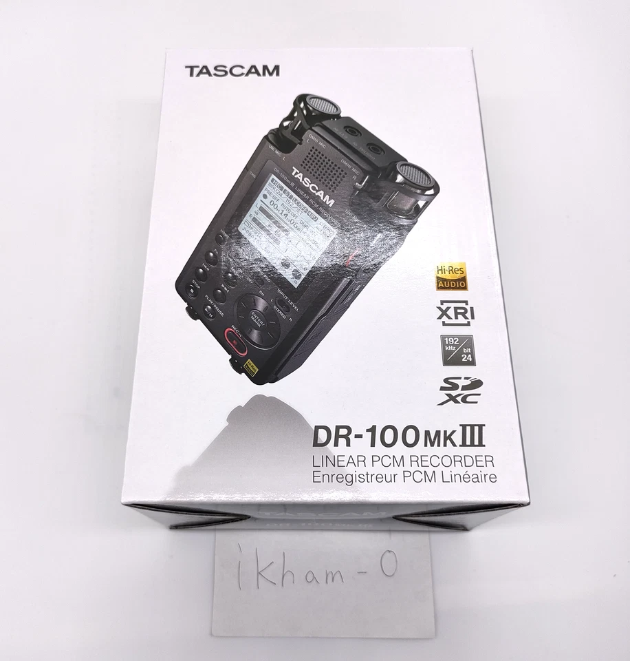 [1 BUSINESS DAY SHIPS] TASCAM DR-100MK3 Stereo Linear PCM Recorder 24bit 192kHz - Image 2 of 4
