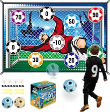Soccer Ball Game Mat Set, Soccer Ball Indoor Target Toss Party Game, Sports Toys