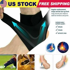 Adjustable Ankle Brace Support Compression Sleeve Plantar Pain Relief Foot Wrap