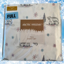 Polar Bear Full Sheet Set Penguins 4 Piece Extra Deep Pockets Arctic Holiday