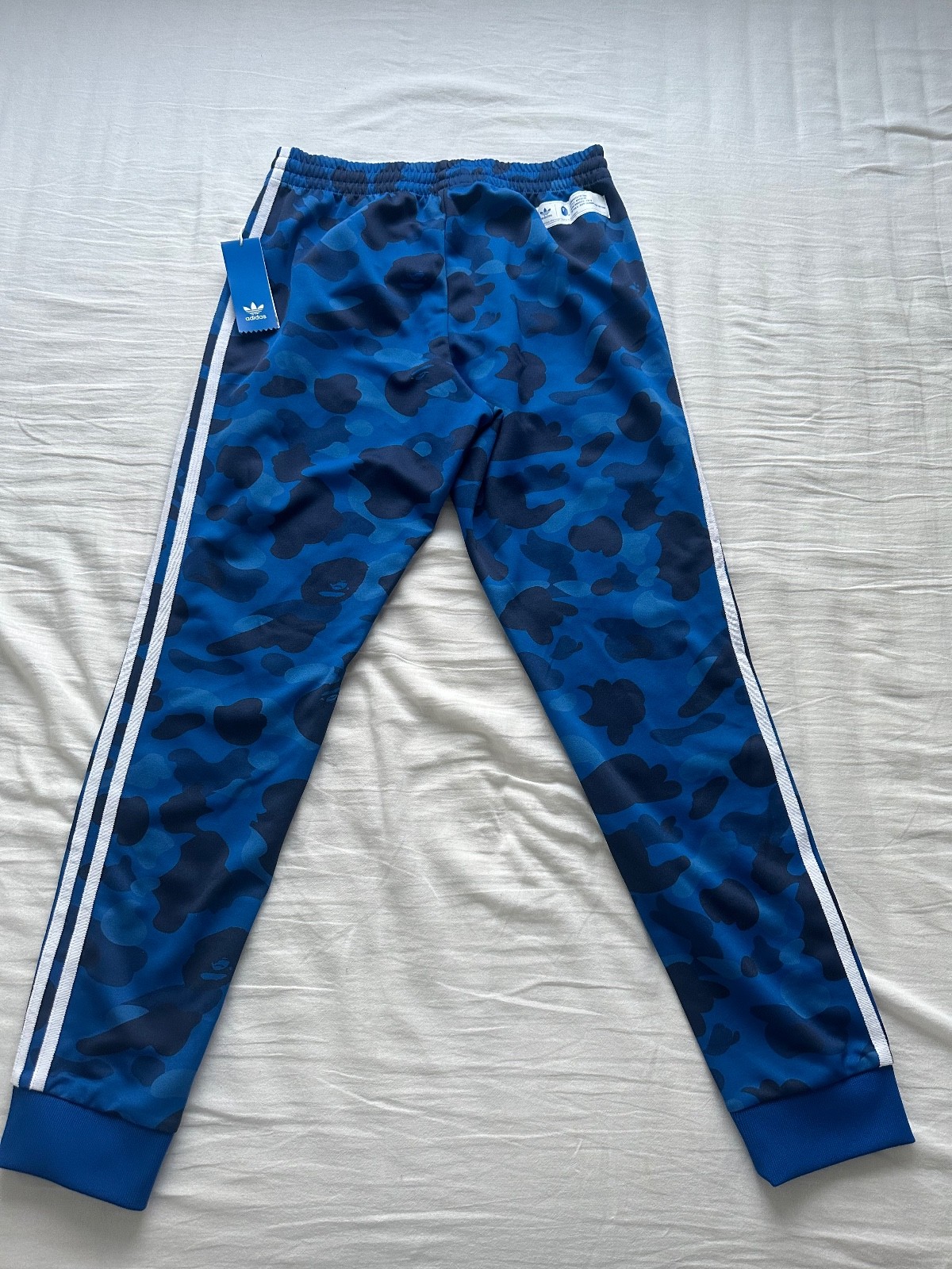 BAPE x adidas adicolor Track Pants Blue Men's Size Medium FW18 image 2