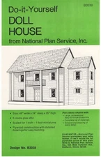Doll House 6 Rooms Attic Do It Yourself Design B2038 National Plan Service