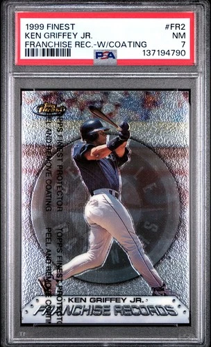 1999 Finest Franchise Records #FR2 Ken Griffey Jr. W/Coating PSA 7