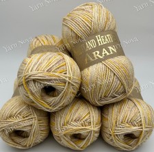 Woolcraft Shetland Heather Aran Knitting Crochet Yarn Wool - 5x100g Balls - 27