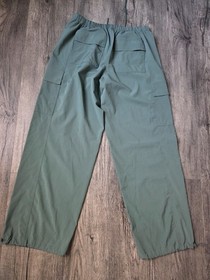 Victoria's Secret Pink Womens Size S Green Lightweight Track Pants Wide Leg