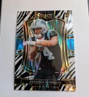 2025 Select Tetairoa McMillan Zebra Prizm Rookie RC #144 Panthers SSP Case Hit
