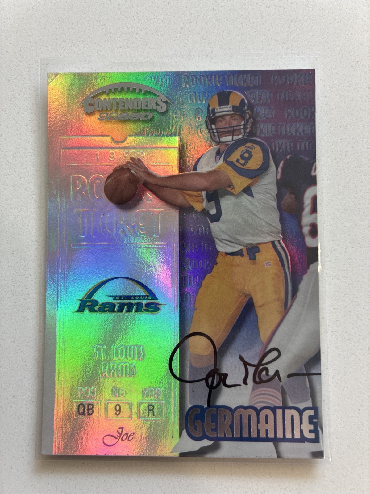 Joe Germaine Playoff Contenders #176 Finesse Gold Autograph