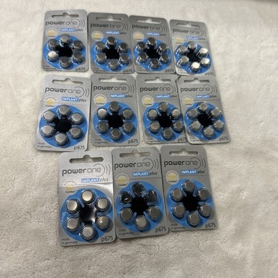 11 Packs (66 Batteries) Power One Cochlear Implant Batteries! Exp 9/2014 Plus