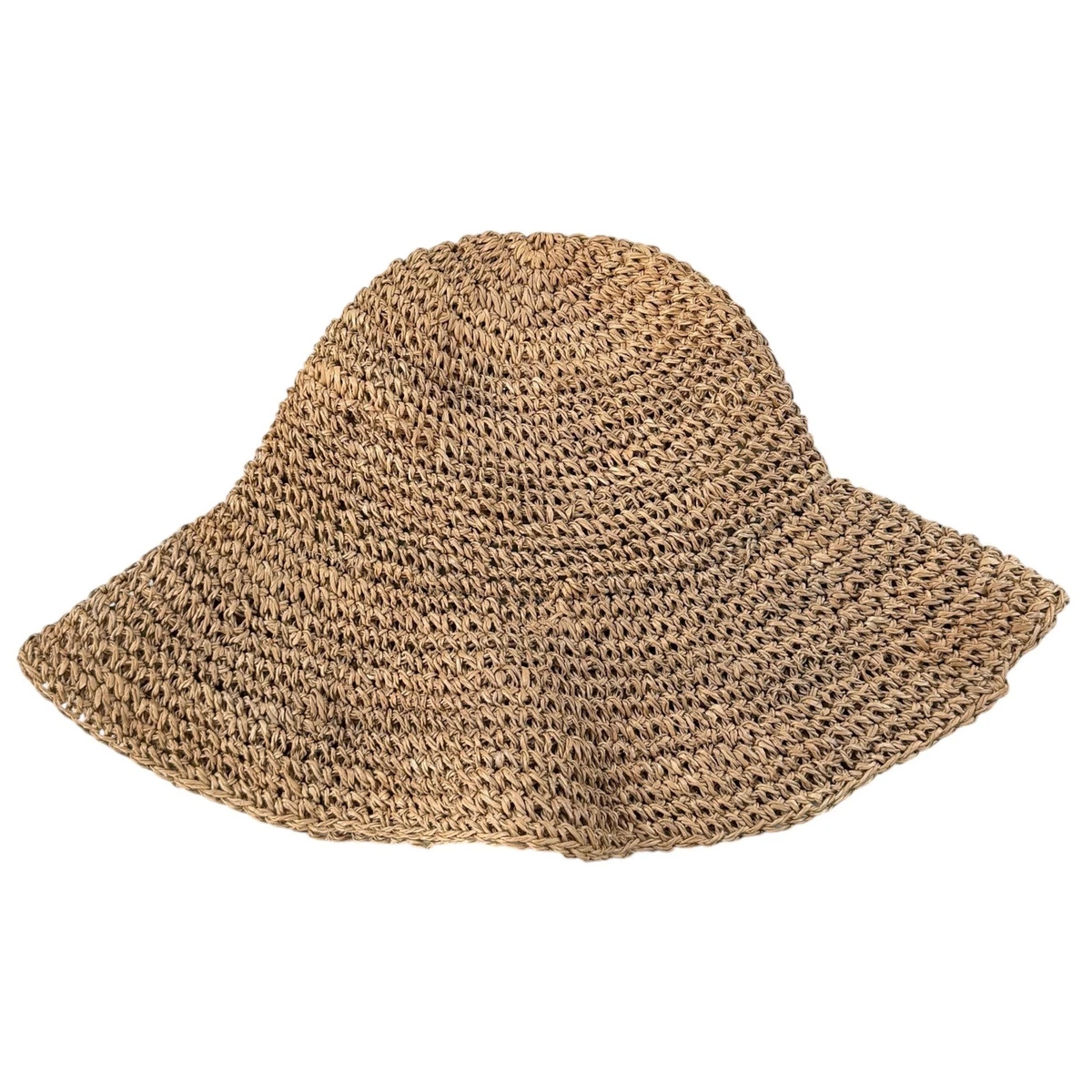 VTG Dorfman Pacific Co DPC Brown Straw Sun Hat Handmade Woven Floppy One Size Dorfman Pacific One Size Straw Hats for Women for sale | eBay main image 2