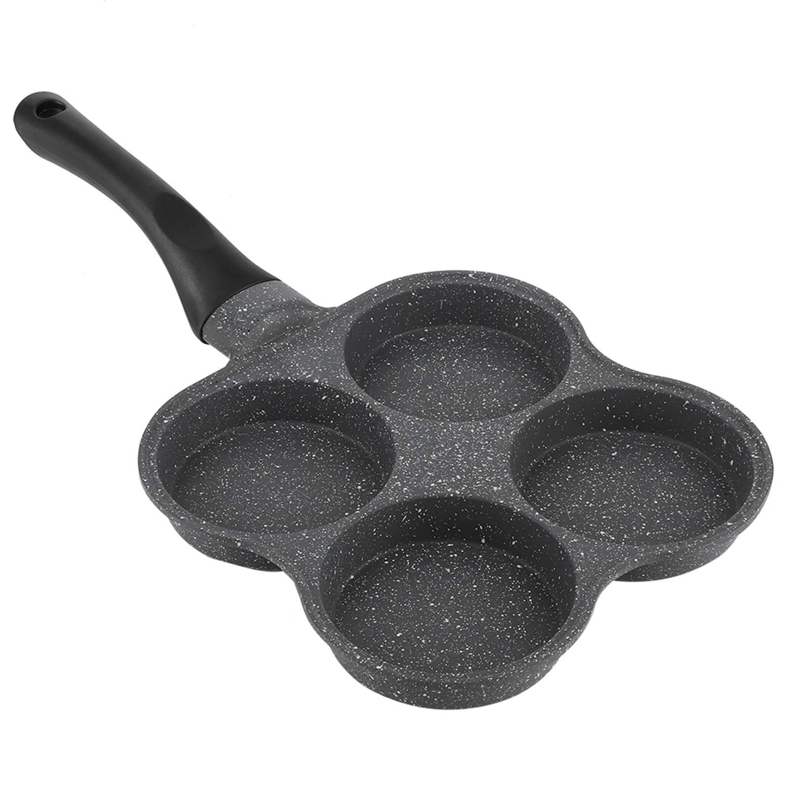 4-Cup Nonstick Egg Frying Pan, Aluminum Omelette Cooker with Even Heat Distri...