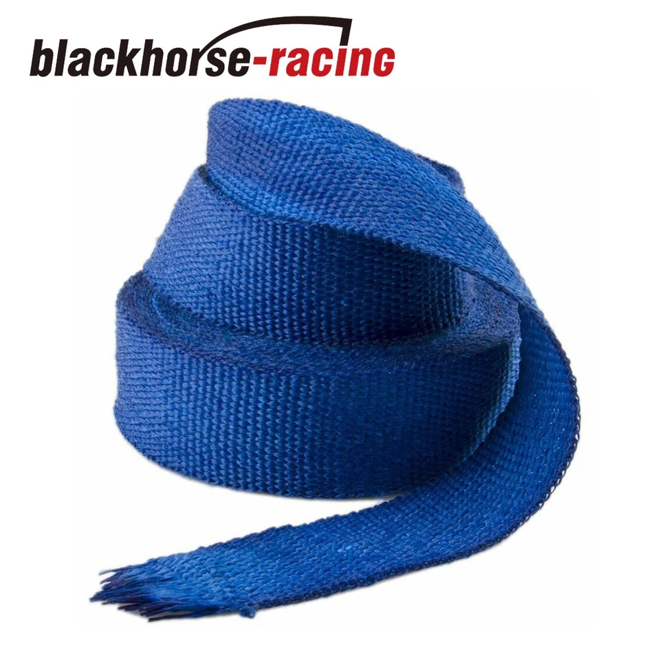 Fita térmica azul 2" x 50 pés (15 m) cabeçalho de exaustão fibra de vidro com 10 gravatas de aço - Imagem 3 de 4