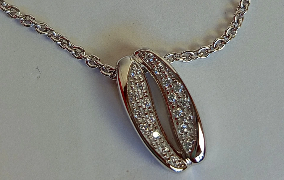 Fossil Collier Damenkette 925 Sterling Silber mit Zirkonia JFS00038040 NEU 89€ - Bild 4 von 4