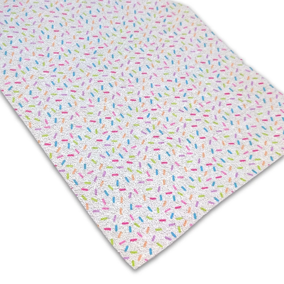 Paquete de 10 hojas de cuero sintético de 8 x 13 pulgadas gruesas y finas espolvoreadas de brillo A4 Foto 4 de 4