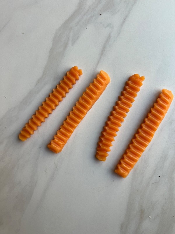 Nasco Replica Realistic Fake Faux Crinkle Cut Carrots Food  Display