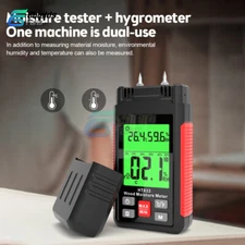Digital Wood Moisture Meter Hygrometer Timber Damp Detector Wood Humidity Tester