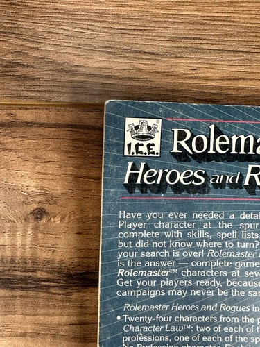 ICE Rolemaster Heroes and Rogues #1420 Shadow World 1st Edition Rare - Picture 10 of 19