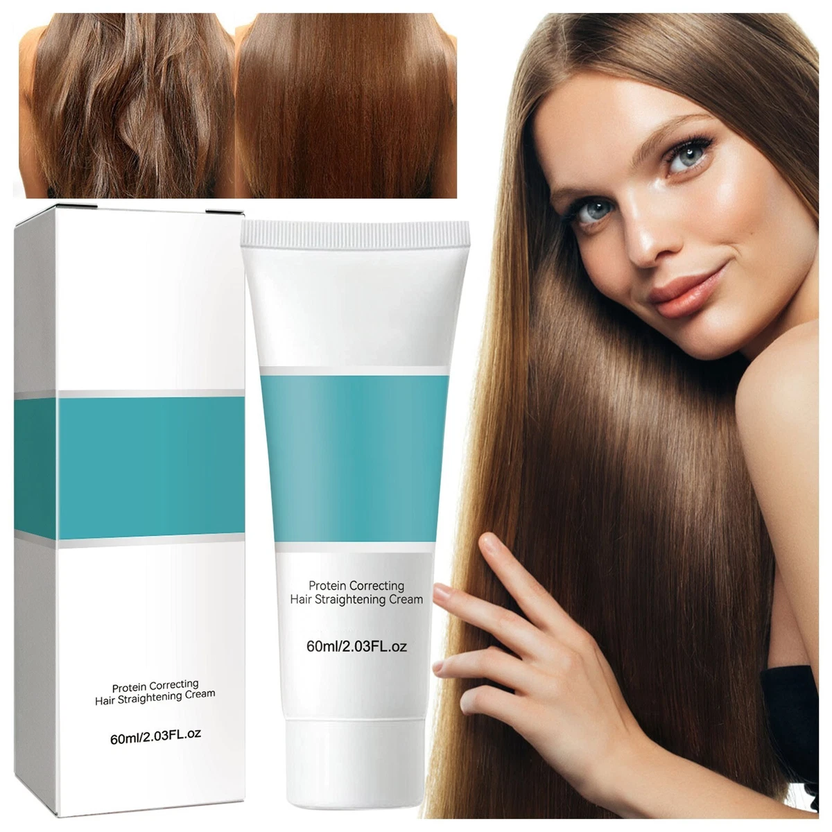 Straightening conditioner top for curly hair