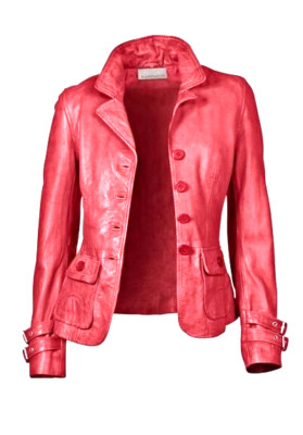 Designer Lederjacke  Mandarin/ heine  Größe 44  NEU
