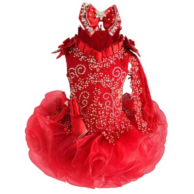 Jenniferwu Baby Girl Tulle Dress Handmade Beaded Birthday Party Tutu Dresses