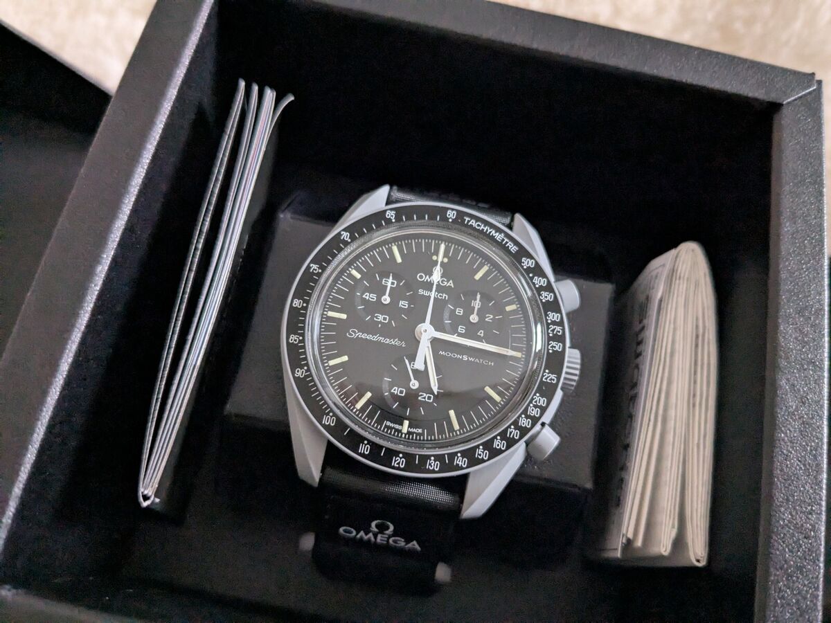 Swatch x Omega Mission to the Moon Black Unisex Adult Watch Swatch x Omega Mission to the Moon Black Unisex Adult Watch