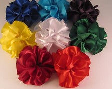 Large Boutonniere Ruffle Flower Lapel Pin - Assorted Colors to Choose From 