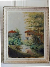 DECOUX (XX-XXI) 'Gorge Bleta Salms' Oil On Canvas Dated 2000