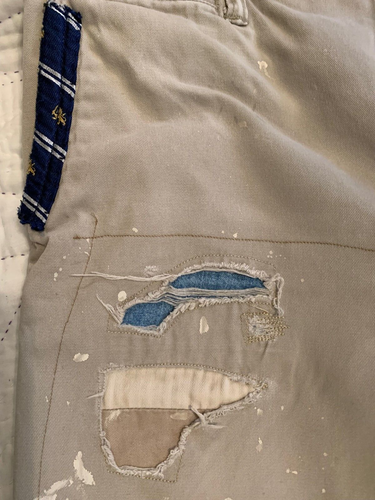 Ralph Lauren Polo Sportsman bestickte Denim Patchwork kultige khaki aztekische Hose - Bild 13 von 19