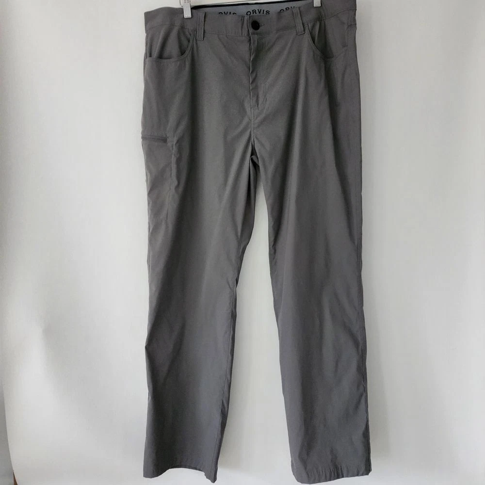 Orvis gray stretch water resistant pants mens size 40x32