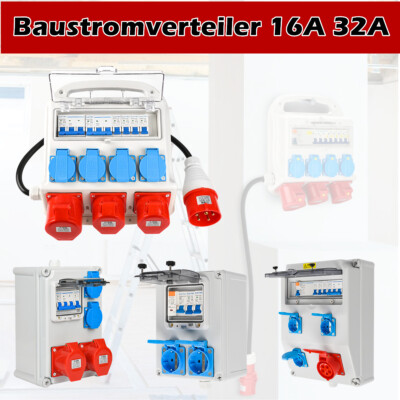 Stromverteiler Baustromverteiler CEE Kraftstrom Strom Verteiler BALS 32A 16A DHL