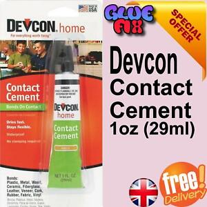 Contact Cement 1fl oz Devcon Tube Bonds:Plastic, Metal, Wood, Ceramic