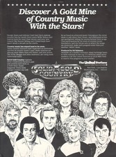 Elvis Presley Dolly Parton Johnny Cash Glen Campbell 1983 Ad- Solid Gold Country