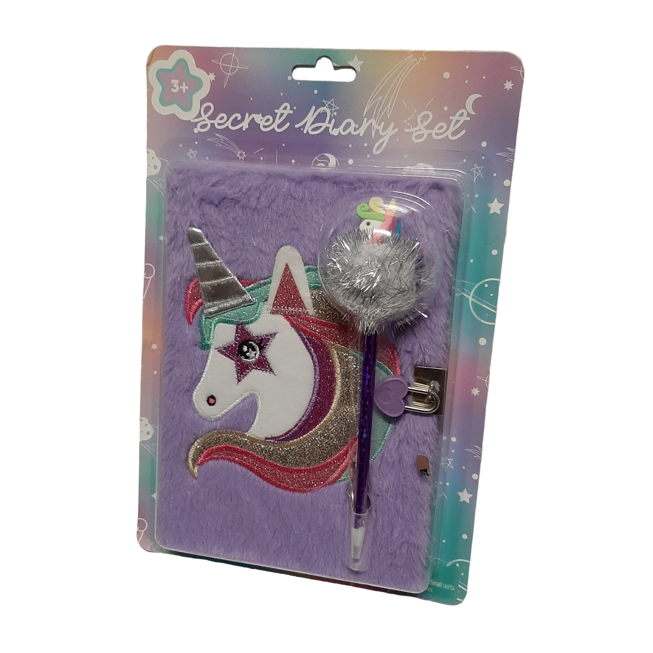 Diario Segreto con Lucchetto e Penna Omaggio Tri Coastal Design - Unicorno