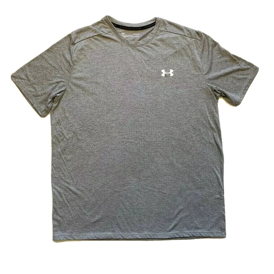 Under Armour Athletic Top T Shirt Mens L HeatGear Loose Crew Neck Short Sleeve