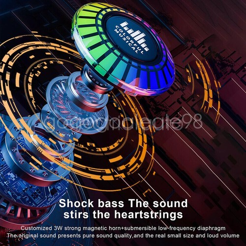 Altoparlante Bluetooth Wireless Conduzione Ossea Luce RGB 3D Subwoofer Suono Stereo - Foto 6 di 23