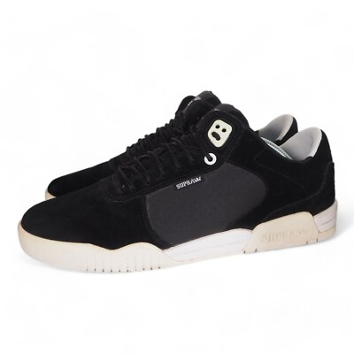 Supra Erik Ellington Pro Suede Skate Shoes Black / White 08114-002