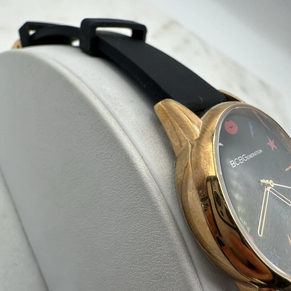 Women's BCBGeneration Rose Gold Tone Black Silicon Band BCBG Watch GN50926003 - Image 3 of 4