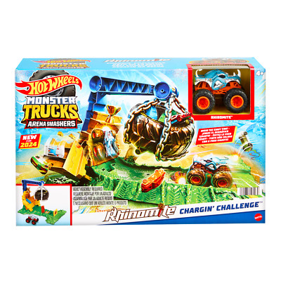 MATTEL   HTP18 HOT WHEELS Monster Trucks ARENA SMASHERS RHINOMITE, NEU & OVP