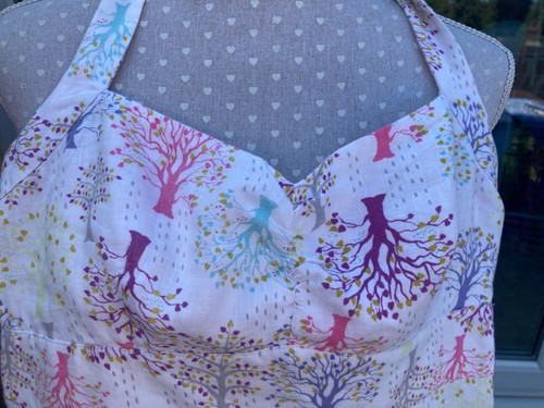 White Stuff womens linen halter neck dress, size 10, excellent used condition - Picture 8 of 11