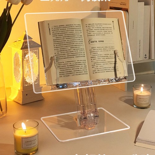 Transparent Acrylic Tablet Stand Reading Rack Desktop Bookshelf Portable Holder - Picture 5 of 10
